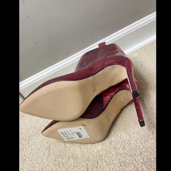 Paris Texas Metallic Snakeskin-Embossed Booties - Picture 9 of 15